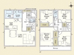 足柄上郡中井町半分形